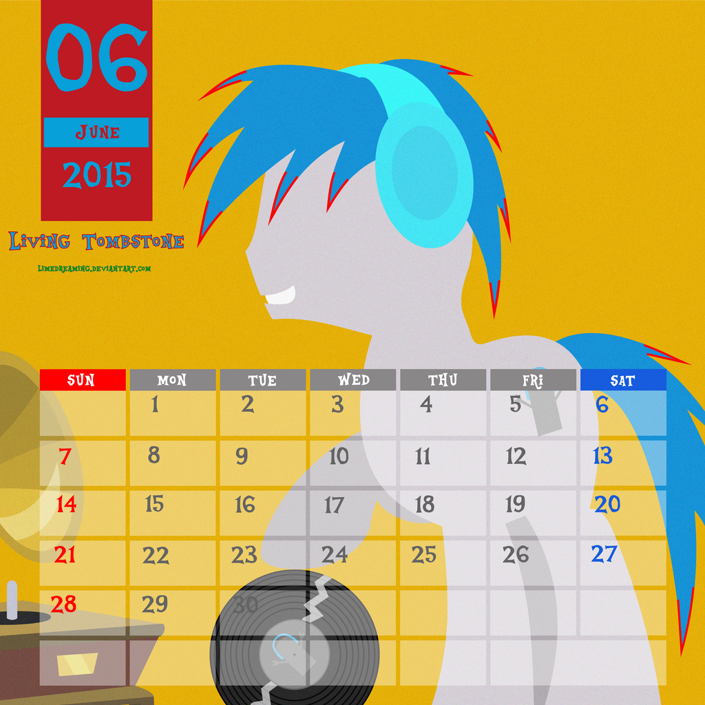 OC Calendar 2015 : June - TheLivingTombstone