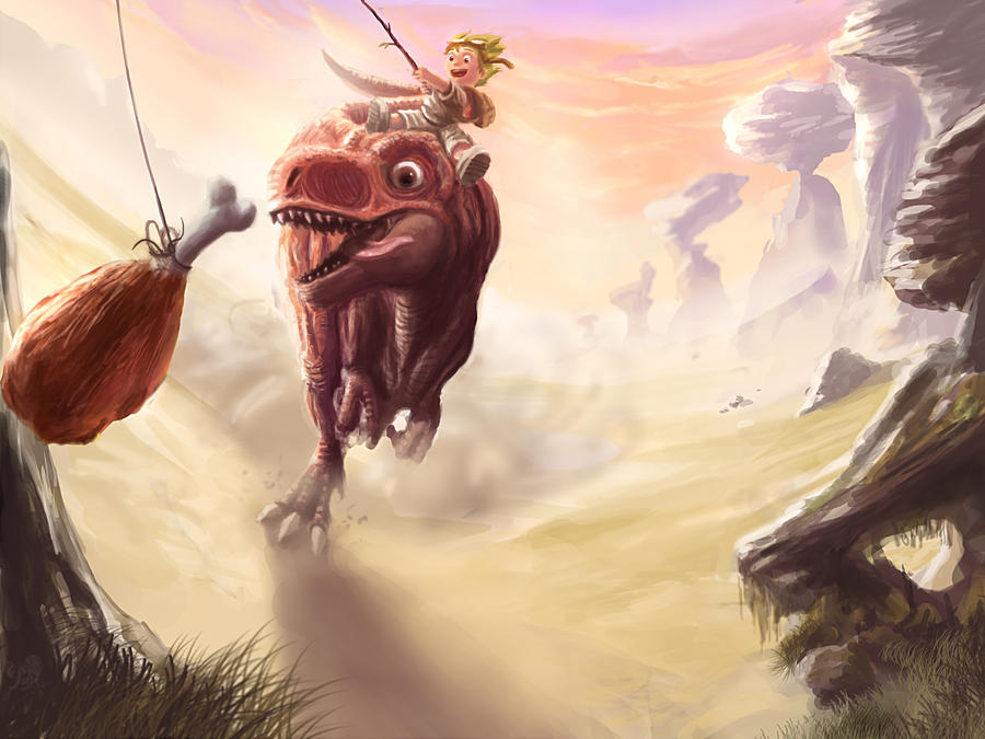 Dino riding by RhexFiremind on DeviantArt