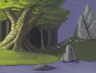 Tree and lake [practice]