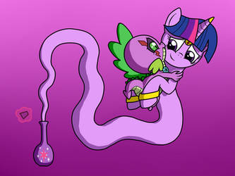 Genie Twilight and Spike Hugs