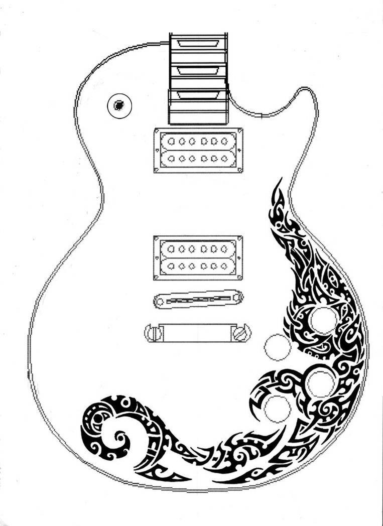 Les Paul GuitarTribal design by Annikki on DeviantArt