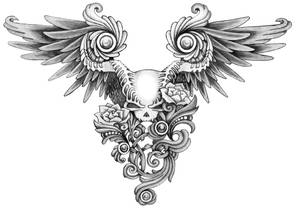 Winged Skull Tattoo