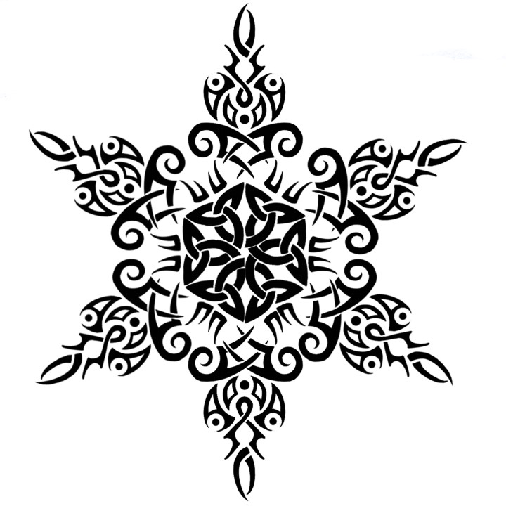 TribalCeltic Snowflake Tattoo2