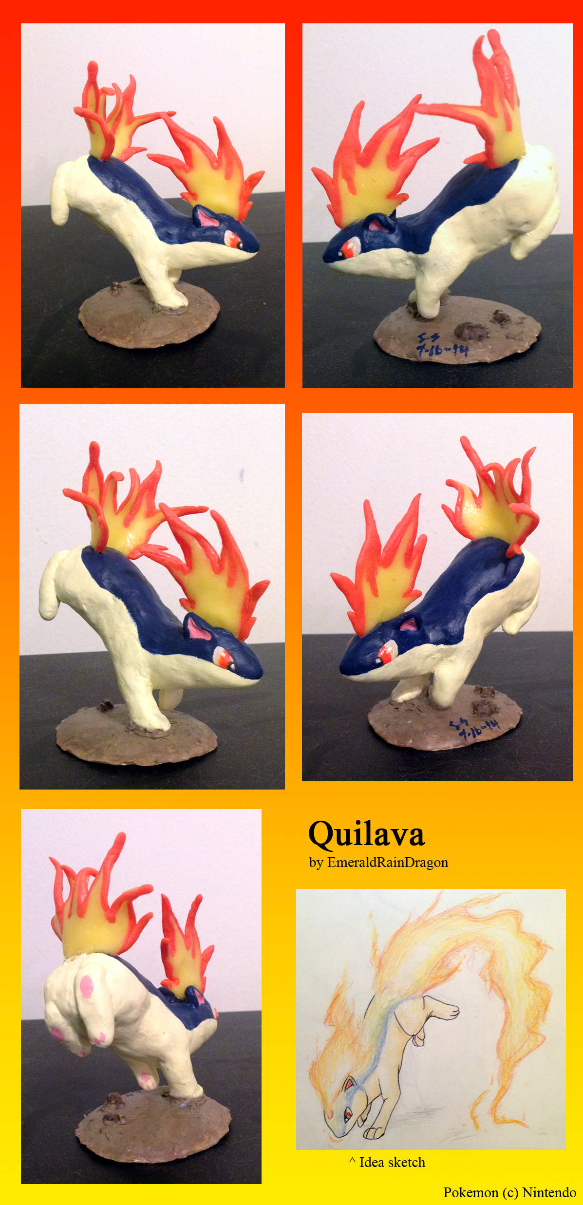 Quilava Sculpture