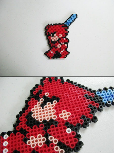 Final Fantasy 1 Fighter (attacking) bead sprite