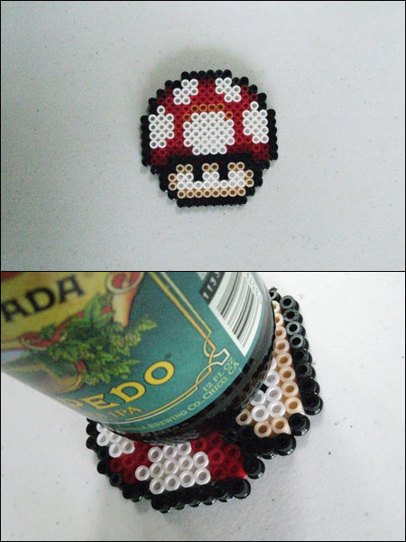 Super Mario 3 mushroom bead sprite