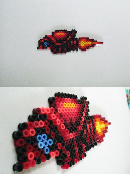 Super Metroid Ripper II bead sprite magnet by 8bitcraft on DeviantArt