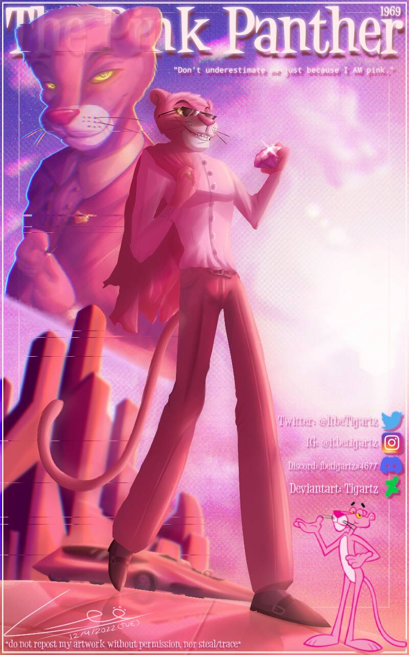 The Pink Panther Drawing by TheArtsyPuffin on DeviantArt