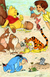 Winnie The Pooh and the rest of the gang.
