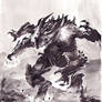 fire colossus sketch