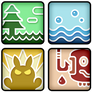 Pokemon X/Y Habitat Icons (Vector)