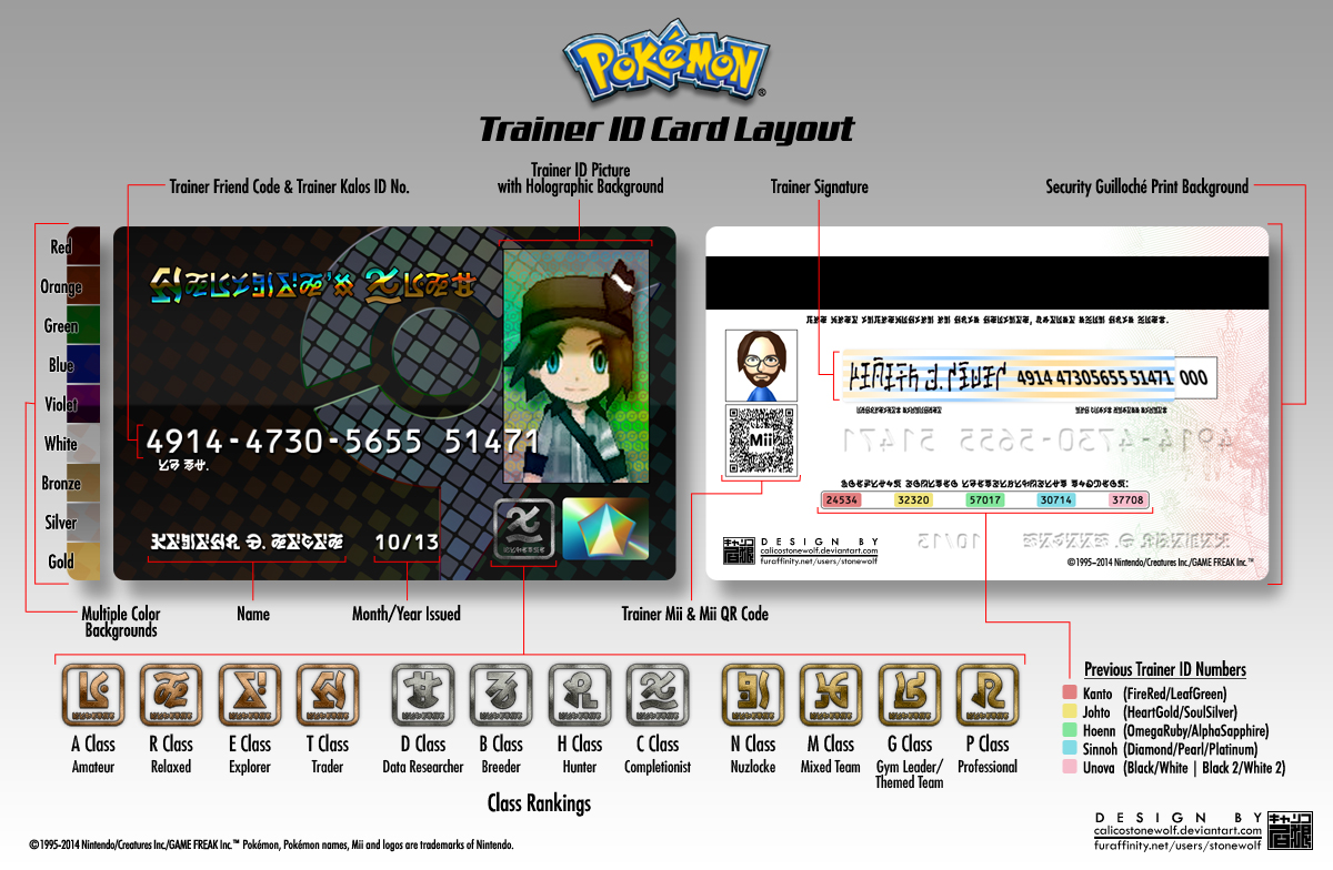 Pokemon Trainer ID Card by CalicoStonewolf on DeviantArt Pokemon Trainer ID Card by CalicoStonewolf on DeviantArt