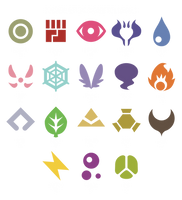 Pokemon Types (Official In-Game Symbols)