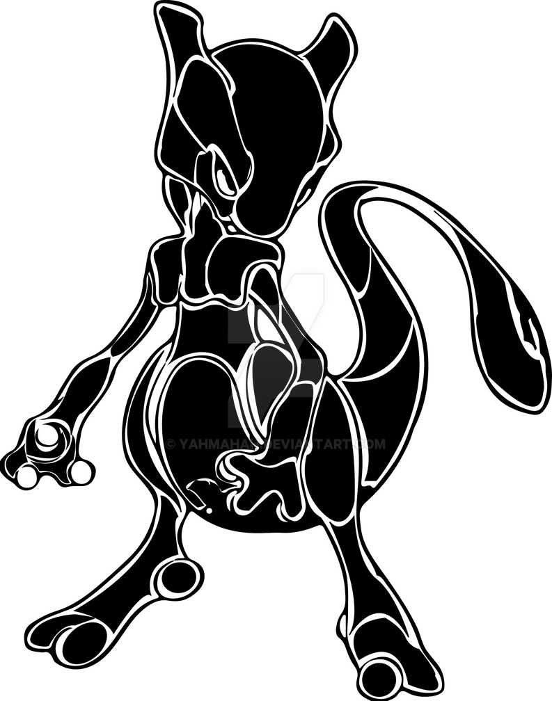 Mewtwo Lettering Mewtwo Tribal Tattoo Design by Yahmahah on DeviantArt