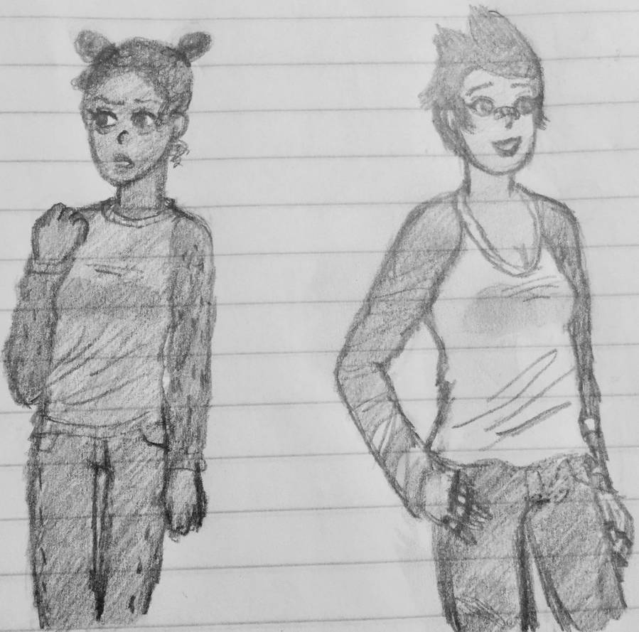 (Human) Lady Mordecai and Rigby by PastelStarbeam on DeviantArt