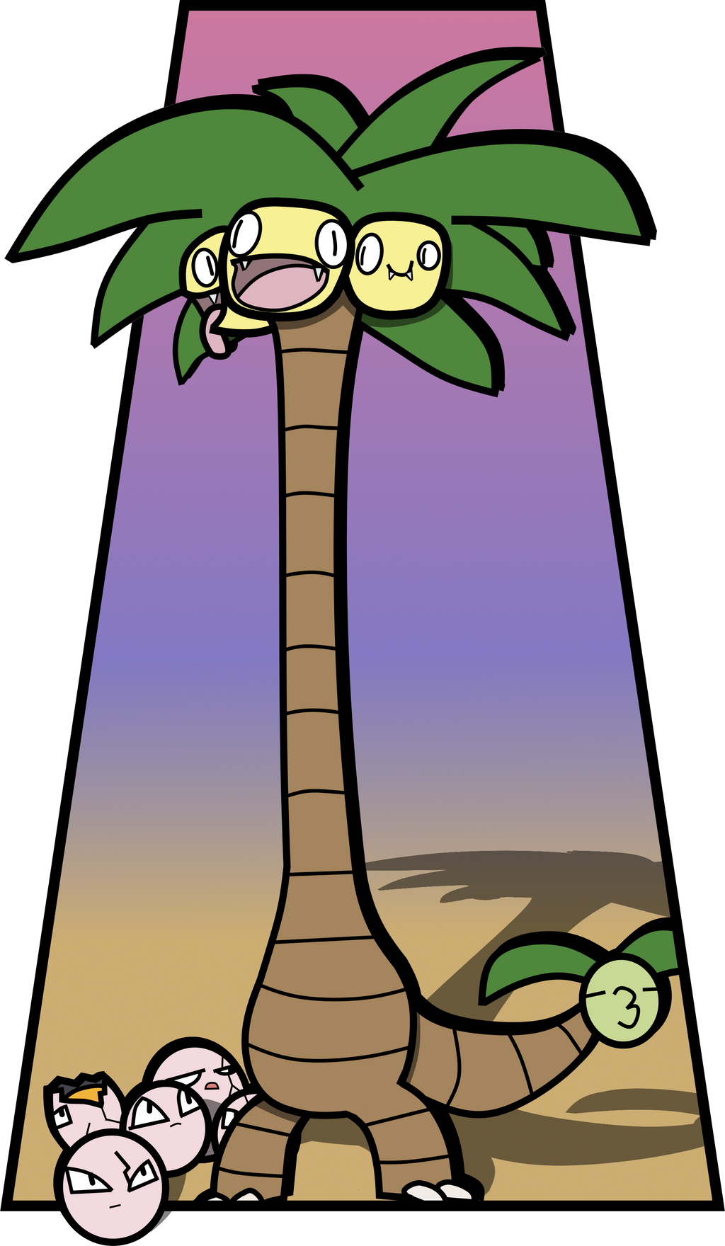 Exeggutor Alola Form by SmugglesArt on DeviantArt