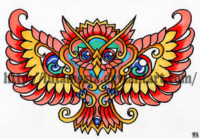 Commission:Owl tattoo design 2