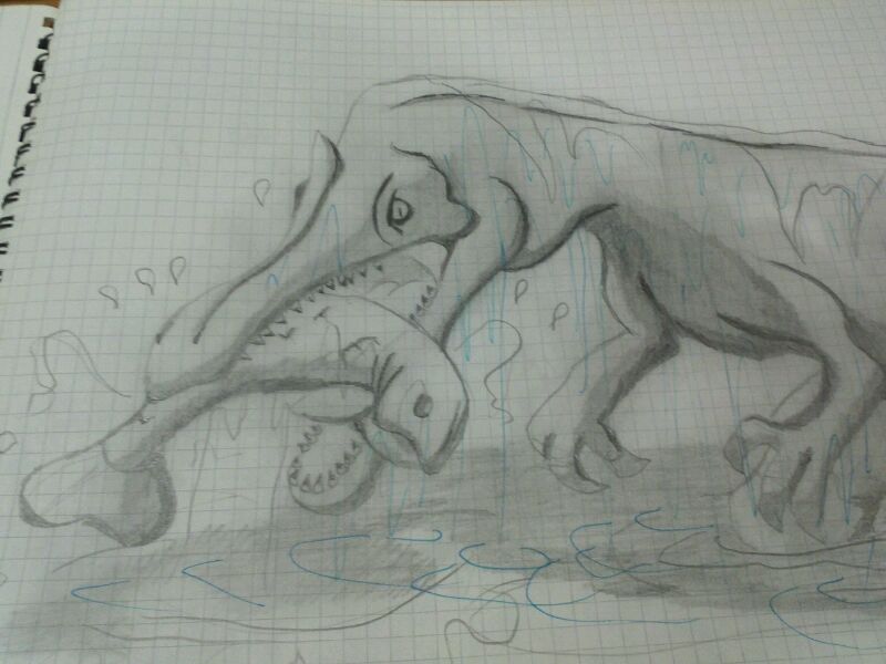 Fishing -- middle school drawing