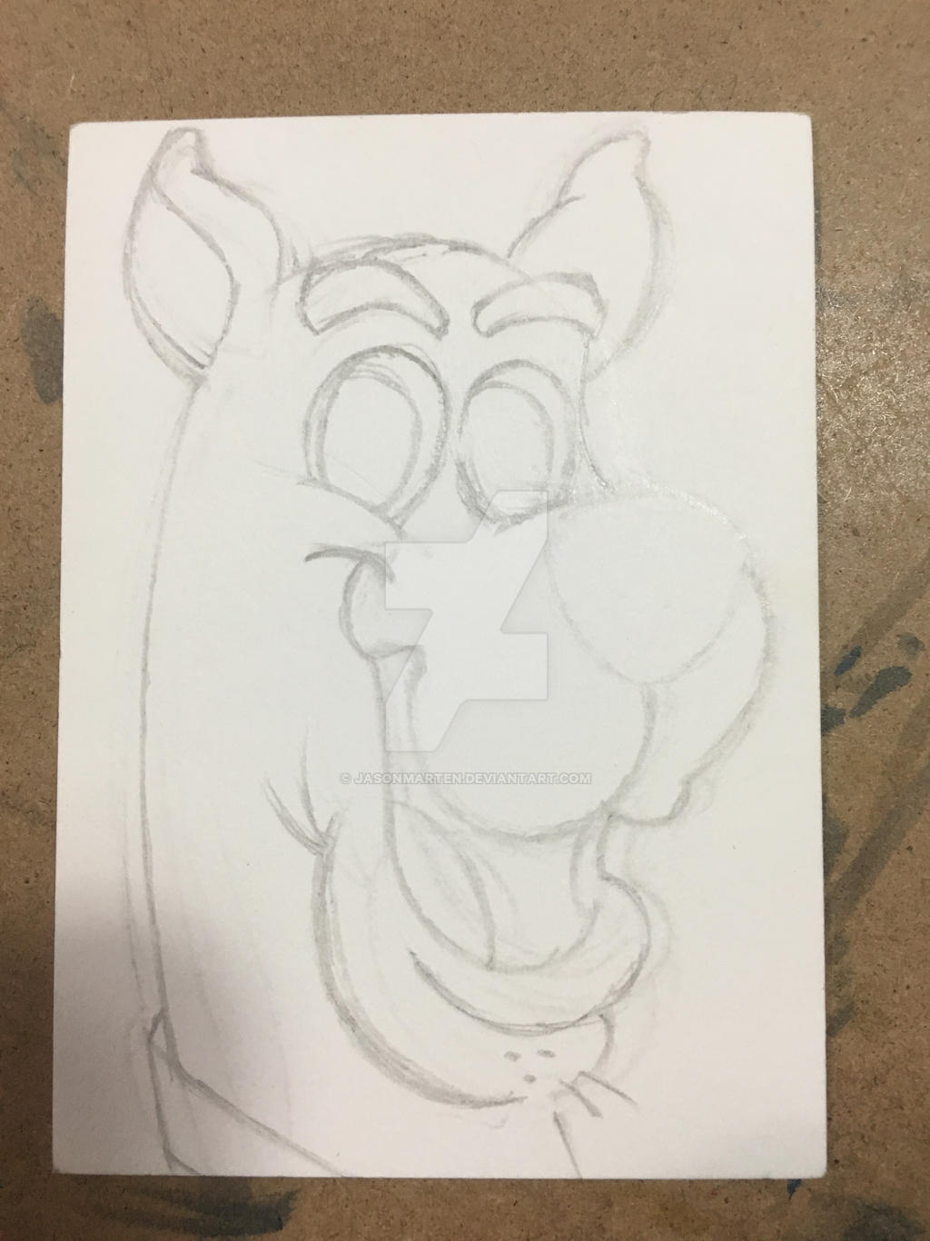 Scooby sketchcard WIP