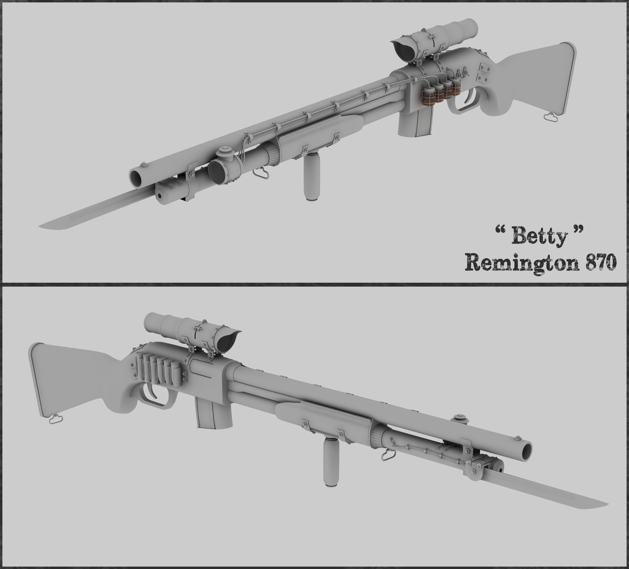 Remington 870 Betty - untextured