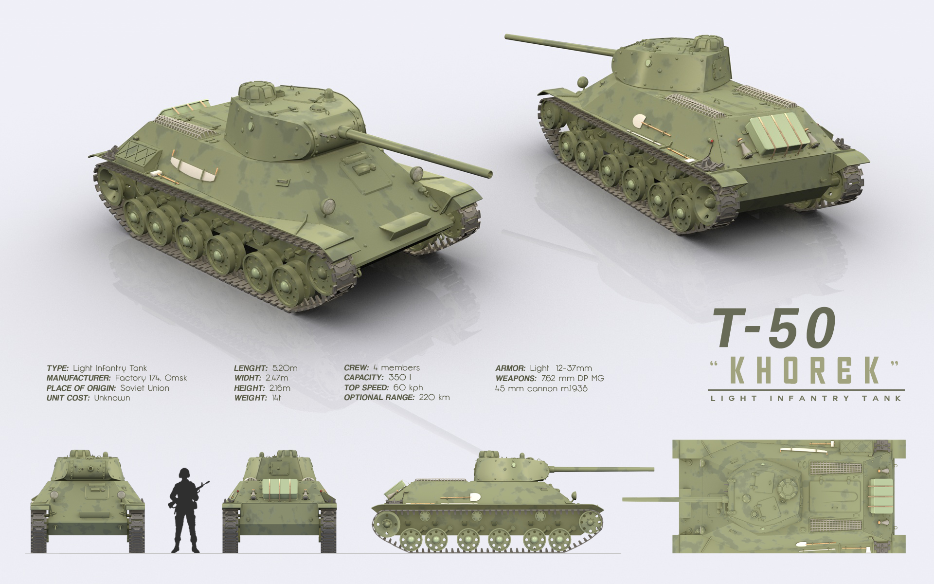 T-50 KHOREK - Light Infantry Tank