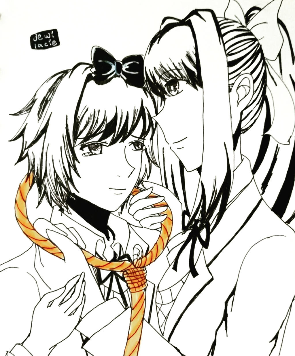 This Rope Is Suit For You, Sayori! by dewilacie on DeviantArt