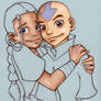 Aang and Katara WIP