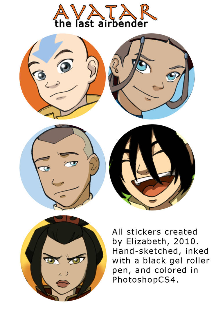 Deviantart Atla ATLA Stickers Colored by AmiraElizabeth on DeviantArt