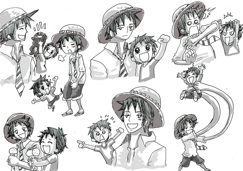 One piece, black and white by heivais on DeviantArt