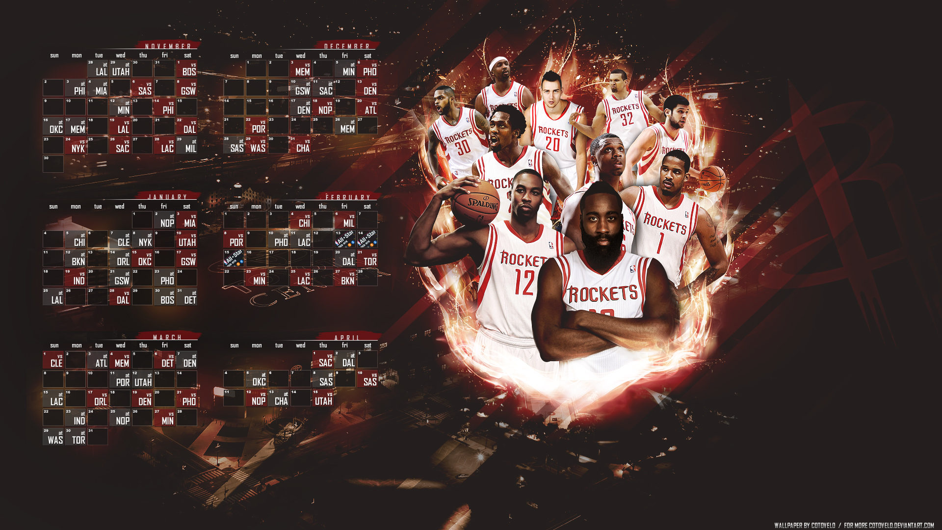 Houston Rockets schedule 14-15