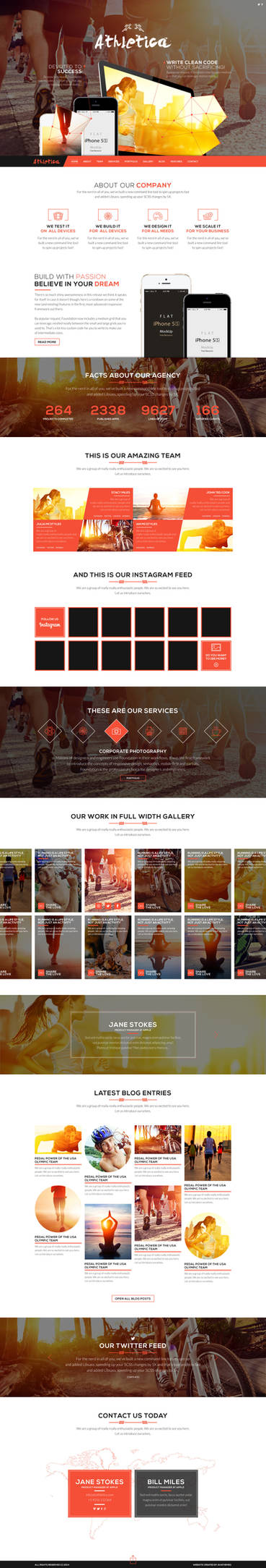 Athletica Parallax Web Theme