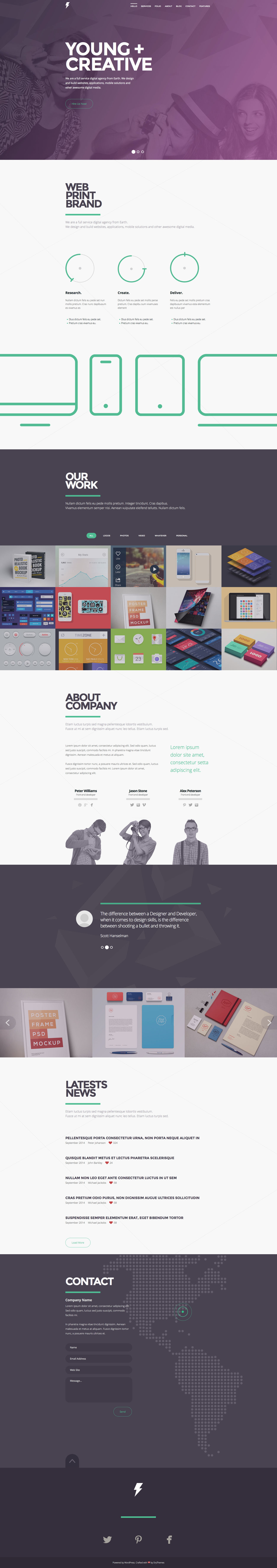 Sensa - One Page Wordpress Theme