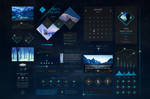 Neon Square UI Kit by sandracz