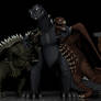 Good Monster groupshot (Godzilla and ''friends'')