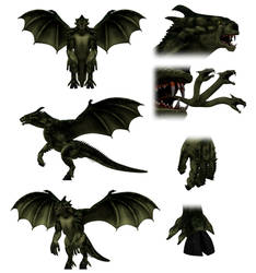 Gryphon (Unmade Godzilla Kaiju) Model Sheet