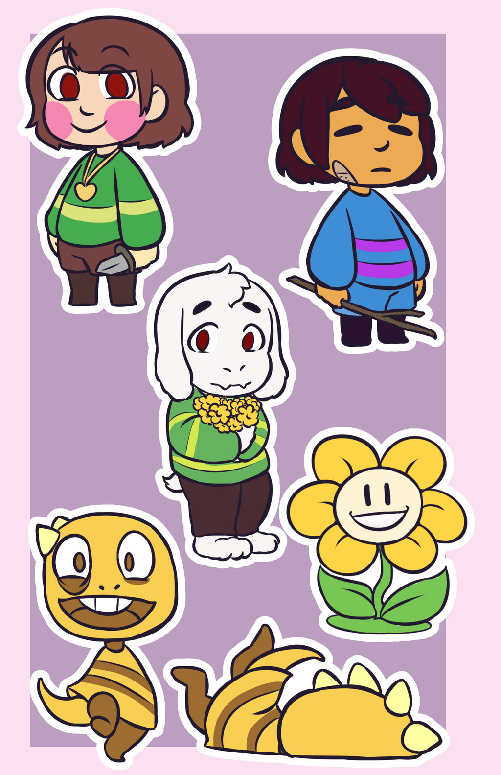 Undertale Stickers 1 - Kids by Parfait-Productions on DeviantArt