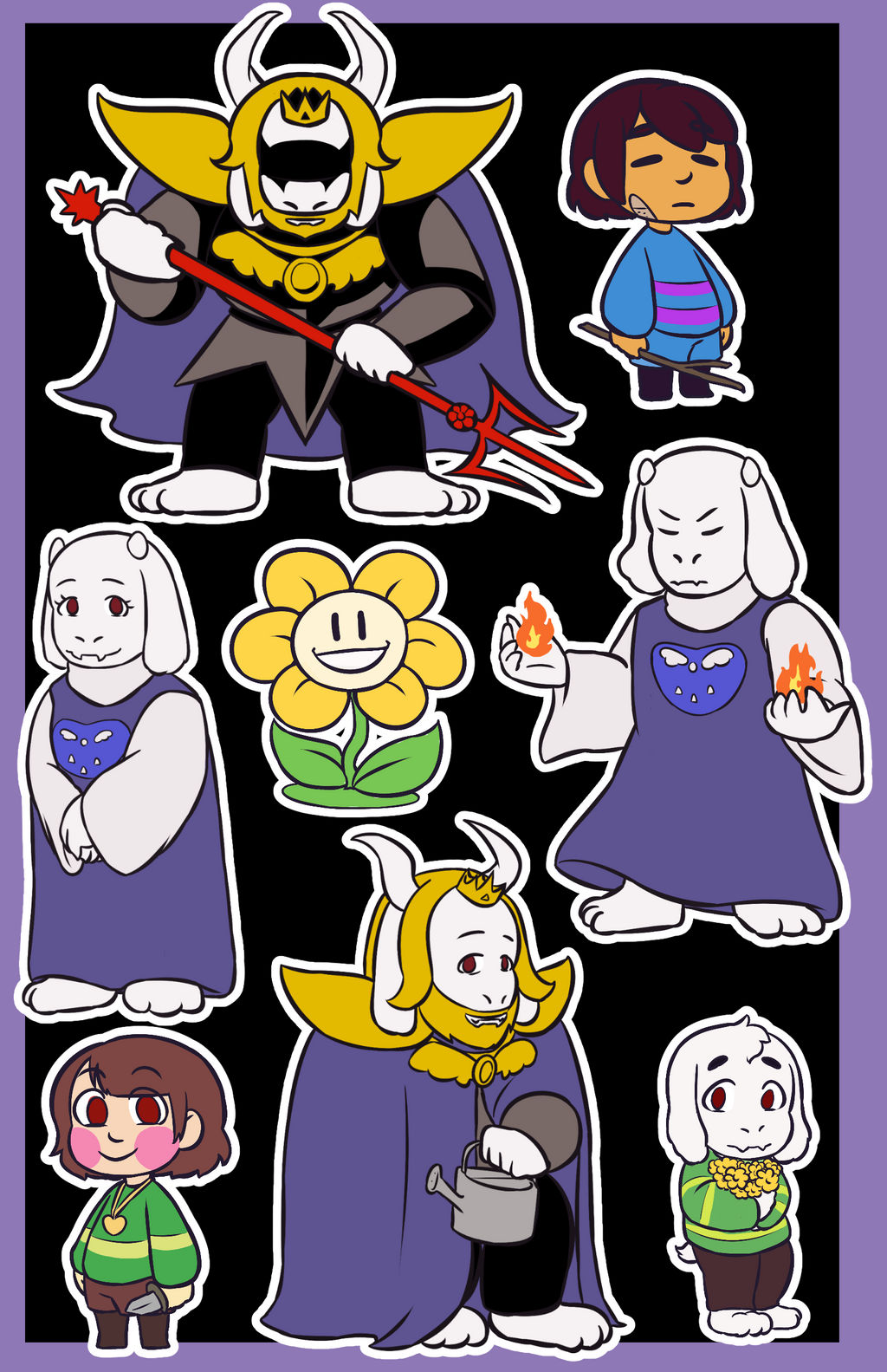 Undertale Stickers 2 - Dreemurs by Parfait-Productions on DeviantArt