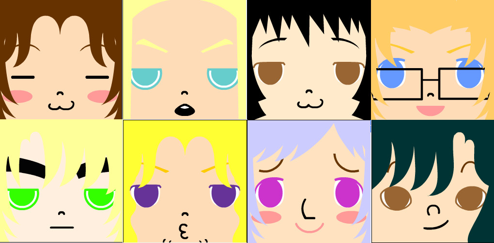 Hetalia Square face icons (SET ONE)