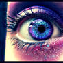 Purple eye.