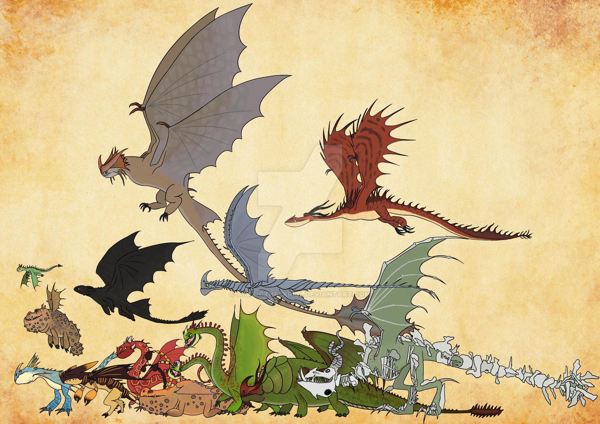 HTTYD COUNTDOWN DRAGONS - SET 1 of 7 by StaticTheSkrill on DeviantArt