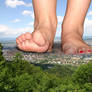 Toes the size of mountains