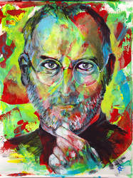 Steve Jobs Abstract Portrait