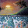 pastel_Sunset and Garden - detail