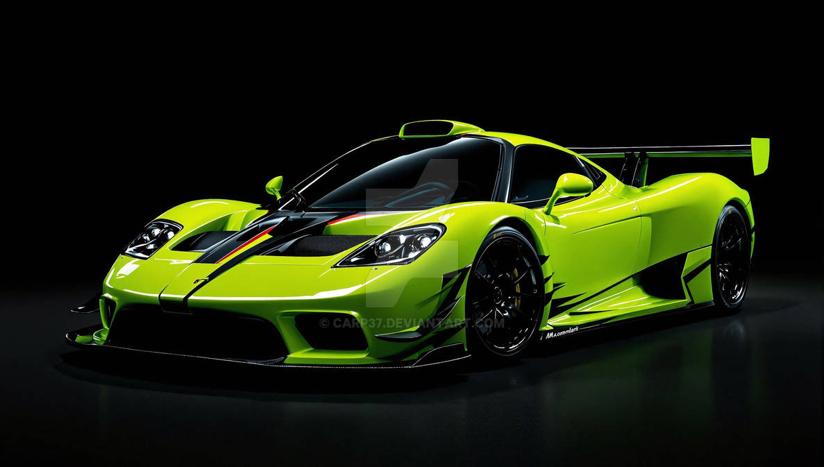 Yellow Magic Racing Neon yellow sports racer by Carp37 on DeviantArt