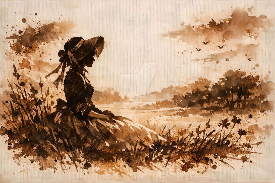 Woman Rabbit Meadow Woman in Meadow by Carp37 on DeviantArt