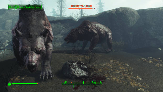 Fallout 4: Shaggy Yao Guai and Dusky Yao Guai