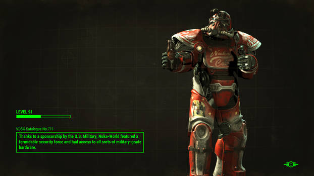 Fallout 4: T-51 Power Armor with Nuka-Cola paint