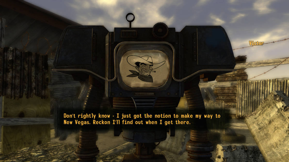 Fallout NV Victor the Securitron in Novac by SPARTAN22294 on DeviantArt