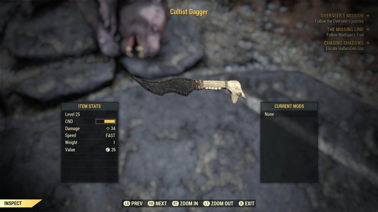 Fallout 76: Cultist Dagger by SPARTAN22294 on DeviantArt