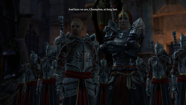 DA2 Meredith is waiting with the other the Templar